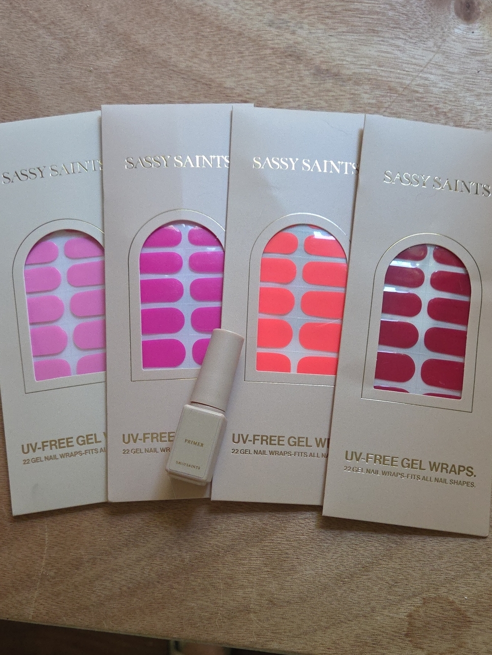 UV-Free Gel Nail Wraps - Pink & Coral Pack